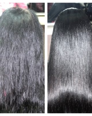 Ламинирование темных окрашенных поврежденных волос